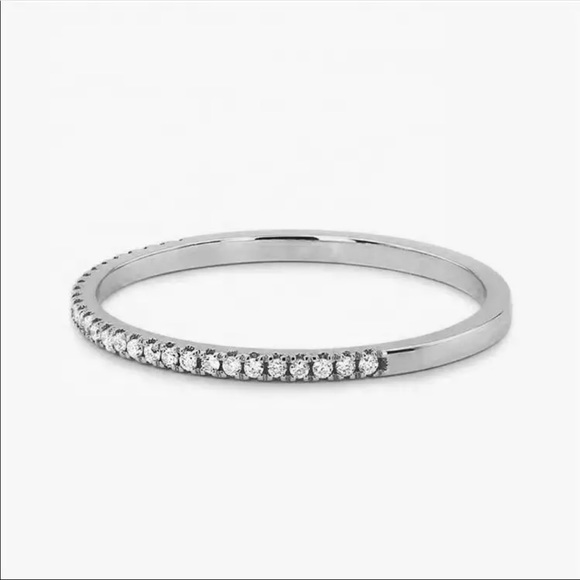 New Women’s 925 Sterling Silver Diamond Band - Picture 3 of 4